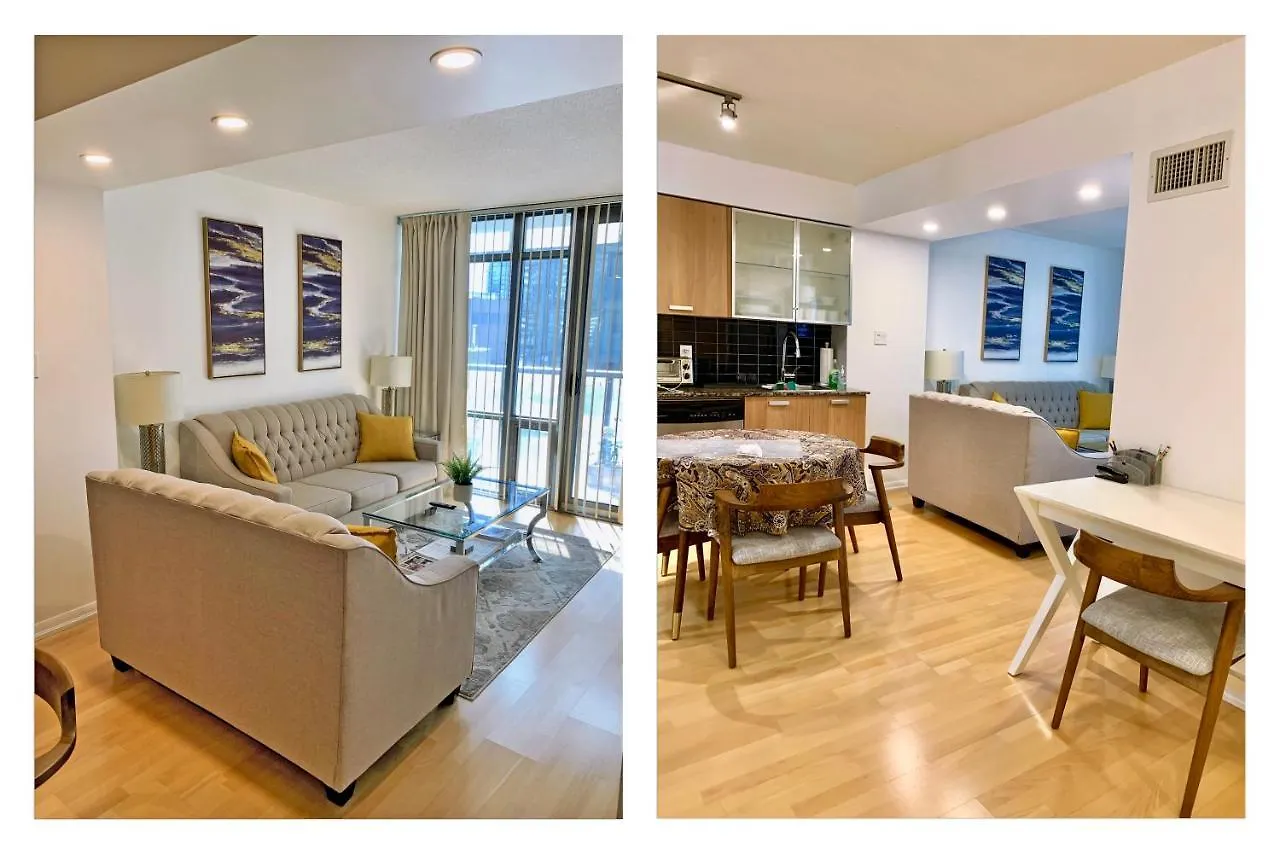 Apartment Comfy 1 Bedroom & Den Condo In Downtown Toronto 1 Queen & 1 Single Bed
